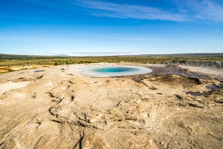 Geysir Park in Iceland, Golden Circleの写真素材