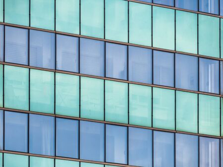 Blue and green modern buildingの写真素材