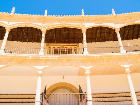 RONDA, SPAIN - MAY 10, 2019: historic bullring in Ronda, Andalucia, Spain. Opened in 1785, one of the oldest and most famous in Spain.のeditorial素材