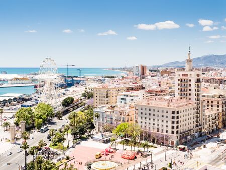 MALAGA, SPAIN - MAY 09, 2019: Cityscape of Malaga. It is the second most populous city of Andalusia and the sixth largest in Spain.のeditorial素材