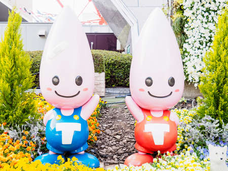 TOKYO; JAPAN - APRIL 11, 2018:  Anime figure in Tokyo Towerのeditorial素材