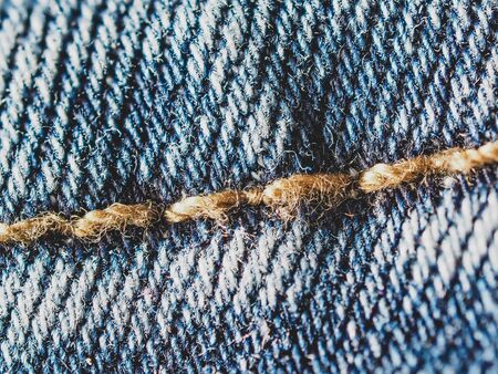 New blue jeans close up