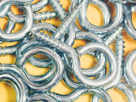 New metallic eyebolt close up