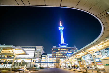 KYOTO, JAPAN - APRIL 02, 2018: Kyoto station is Japan's 2nd biggest train station building.のeditorial素材