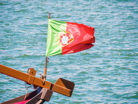Portuguese flag in Porto, Portugalの写真素材