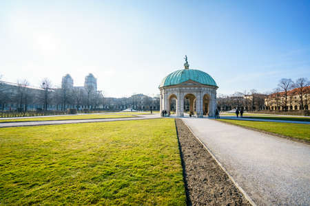 MUNICH, GERMANY - 14 MARCH 2016: Beautiful view on Hofgarten park in Munichのeditorial素材