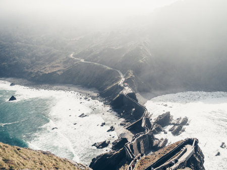 San Juan de Gaztelugatxe in the coast of Bermeo, Basque Country.の写真素材