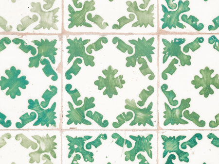 vintage portuguese tiles in Porto, Portugalの写真素材