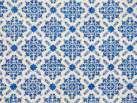 vintage portuguese tiles in Porto, Portugalの写真素材