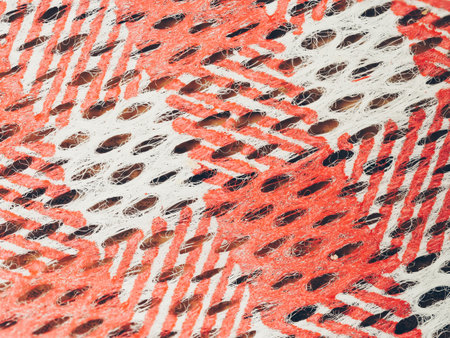Italian tablecloth in a restaurantの写真素材