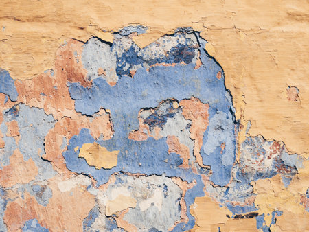 concrete cracked wall at outdoorsの写真素材