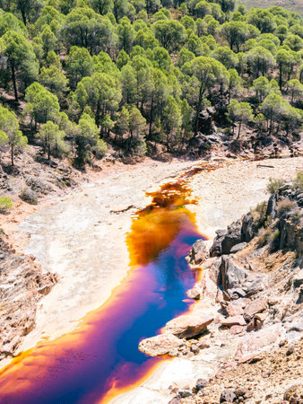 Riotinto old mine in Huelva, Spainの写真素材