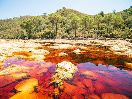 Riotinto old mine in Huelva, Spainの写真素材