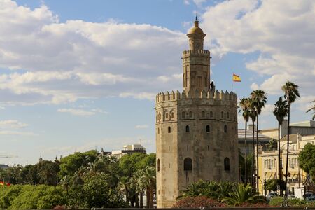 Tower Torre del Oro, Seville, Andalusia, Spain.