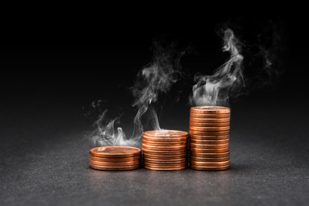 money coins isolatedの写真素材