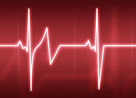 A medical background with a beat / pulse with a rate monitor symbolの写真素材
