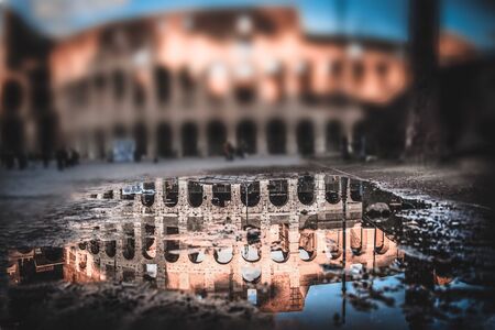 Rome Coliseum, puddle Reflex