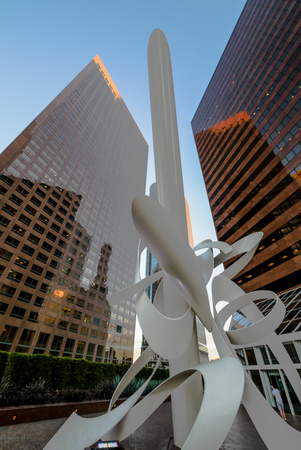 Los Angeles Downtown buildings from bellowのeditorial素材