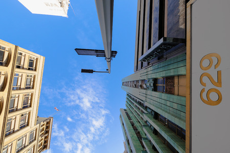 Los Angeles Downtown buildings from bellowのeditorial素材