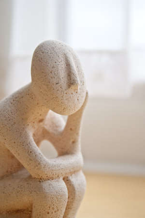 stone statue thinker, deep in thought 5の写真素材