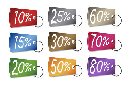 Discounted Prices Tagsのイラスト素材