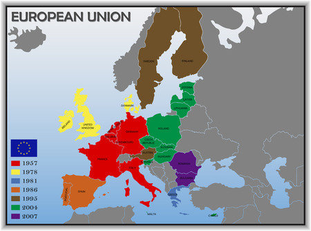 Map of European Unionのイラスト素材