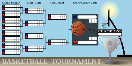 Basketball Tournament Bracketのイラスト素材