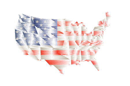 Map of USA Whiteのイラスト素材