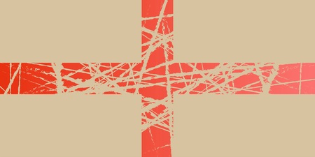Worn Flag of Englandのイラスト素材