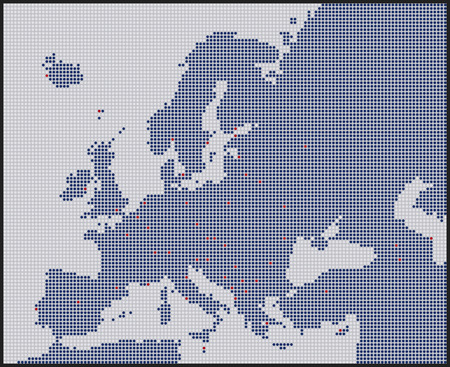 Map of the Capitals of Europe with Pointsのイラスト素材