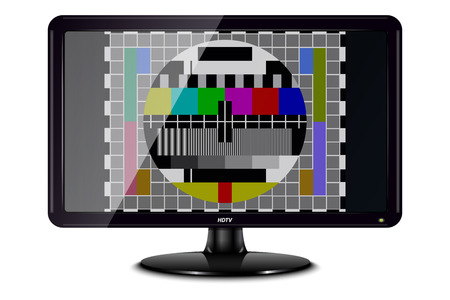 Television with Test Cardのイラスト素材
