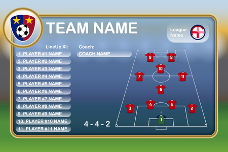 Football Lineup Elevenのイラスト素材