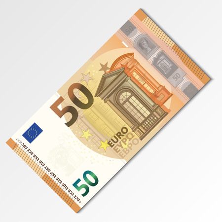 Fifty Euro Banknoteのイラスト素材