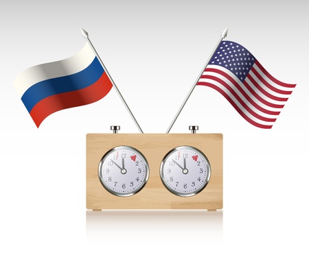 Chess Clock with Flagsのイラスト素材