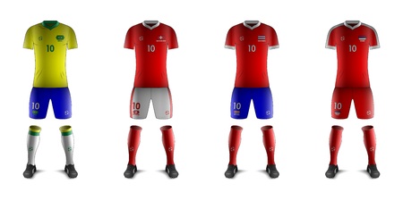 Generic Kits of Soccer National Teams Eのイラスト素材