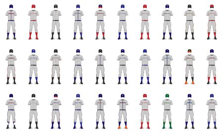 American Cities Baseball Generic Away Uniformsのイラスト素材