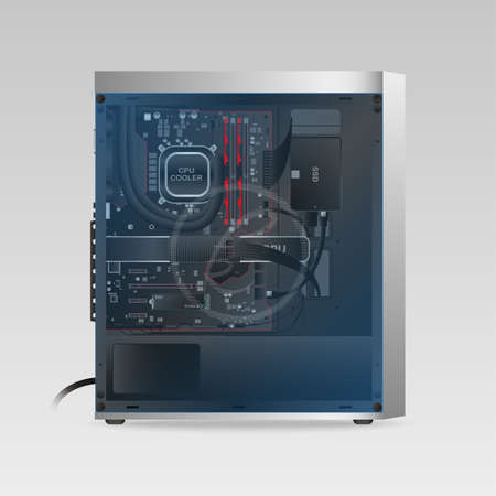 Custom Gaming PCのイラスト素材