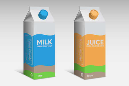 Milk and Juice Boxesのイラスト素材