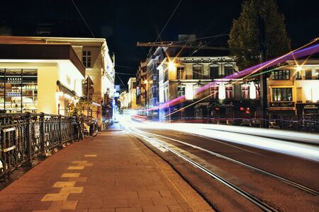 Movement of the tram during the night