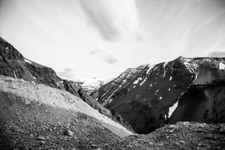 Abandoned Atacama Desert in black and whiteの写真素材