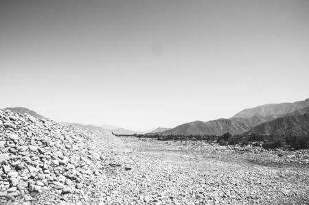 Abandoned Atacama Desert in black and white