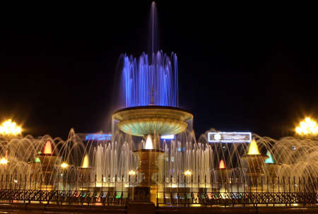 Night fontain-2の写真素材