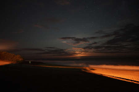 Night in Argentina beach.の写真素材