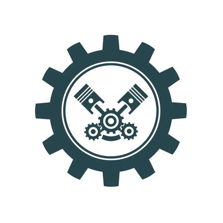 Vector illustration icons with car parts. Car service. Auto parts store.のイラスト素材