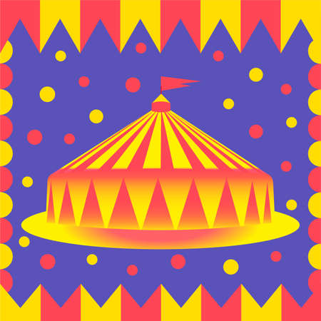 Vector illustration of a tent carnival circusのイラスト素材