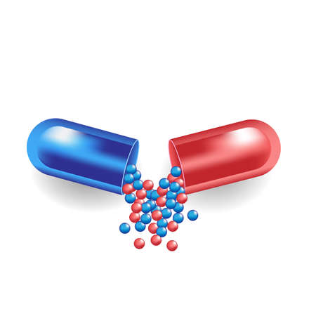 Vector illustration of a medical capsule