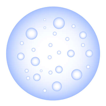Vector illustration of an abstract background of blue bubblesのイラスト素材