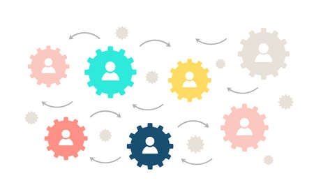 Vector illustration of the background of Internet web users