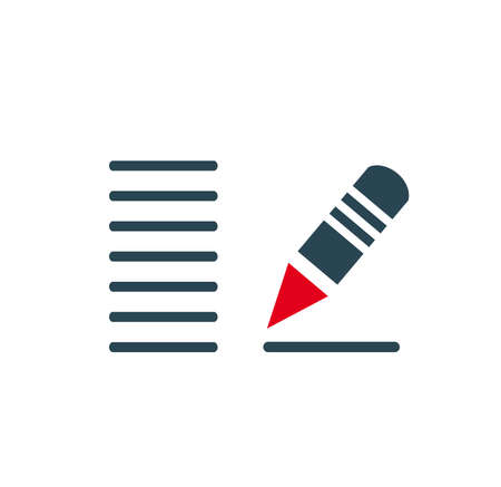 Sign, an icon for writing with a pen and pencil. Web vectorのイラスト素材