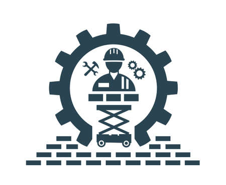 A vector illustration icon for repair, installation, maintenance and construction work.のイラスト素材